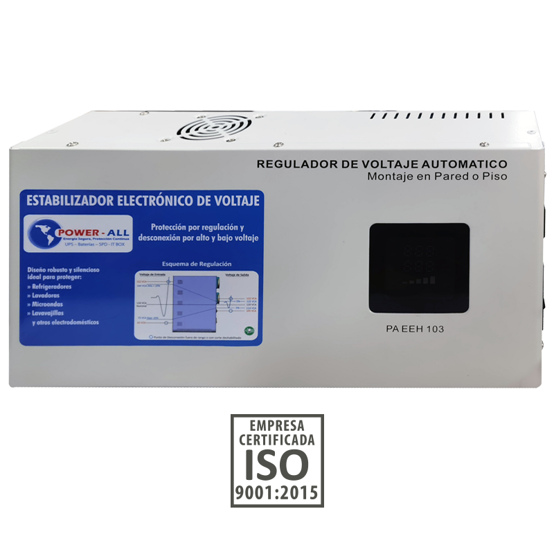 Protección para 1-2 Electrodomésticos | Regulador 110V 2.5kVA | Instalación Incluida