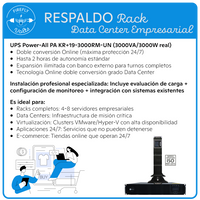 Respaldo Rack 3000W Doble Conversión | UPS 2U Alta Capacidad | Data Center Empresarial