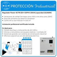 Protección Industrial para 5-6 Aires Acondicionados | Regulador 220V 25kVA | Instalación Incluida