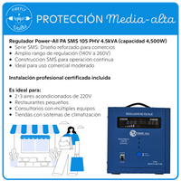 Protección para 2-3 Aires 220V | Regulador SMS 4.5kVA | Instalación Incluida
