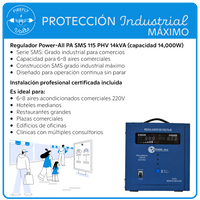 Protección para 6-8 Aires 220V | Regulador SMS 14kVA Industrial Máximo | Instalación Incluida